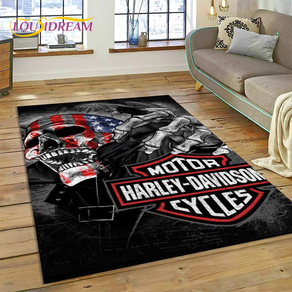 Home Textiles Sale - 27 stil Harley-y motosiklet logosu halı