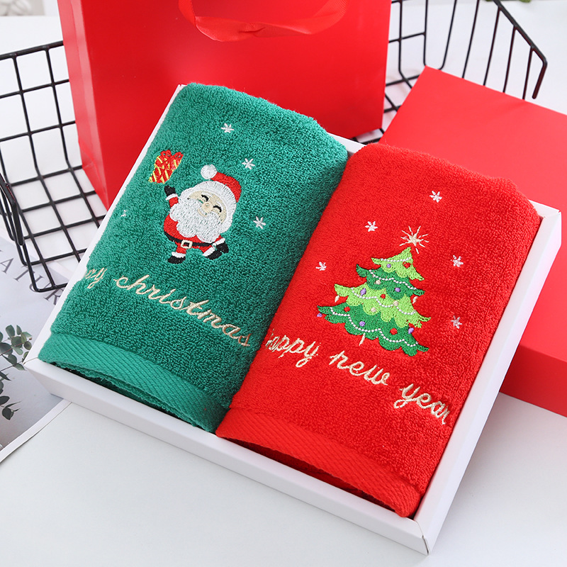 Home Textiles Face Towel - Noel Havlu Hediye Kutusu Seti Havlu